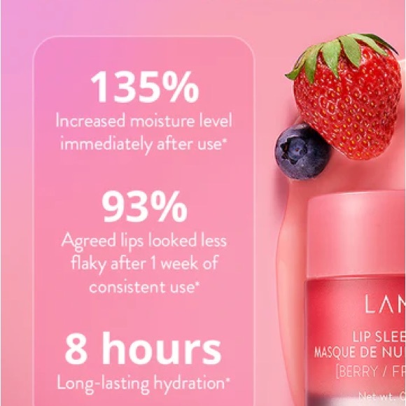 New!Laniege Cult Product Lip Sleeping Mask +Free RuSa Pure GoatMilk & Saffron - Picture 3 of 7